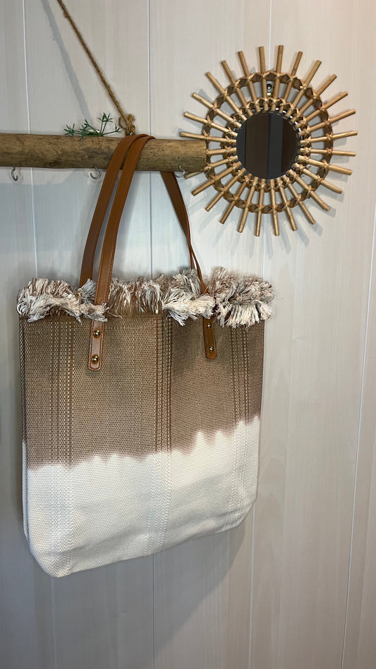 Sac cabas coton tissé dégradé