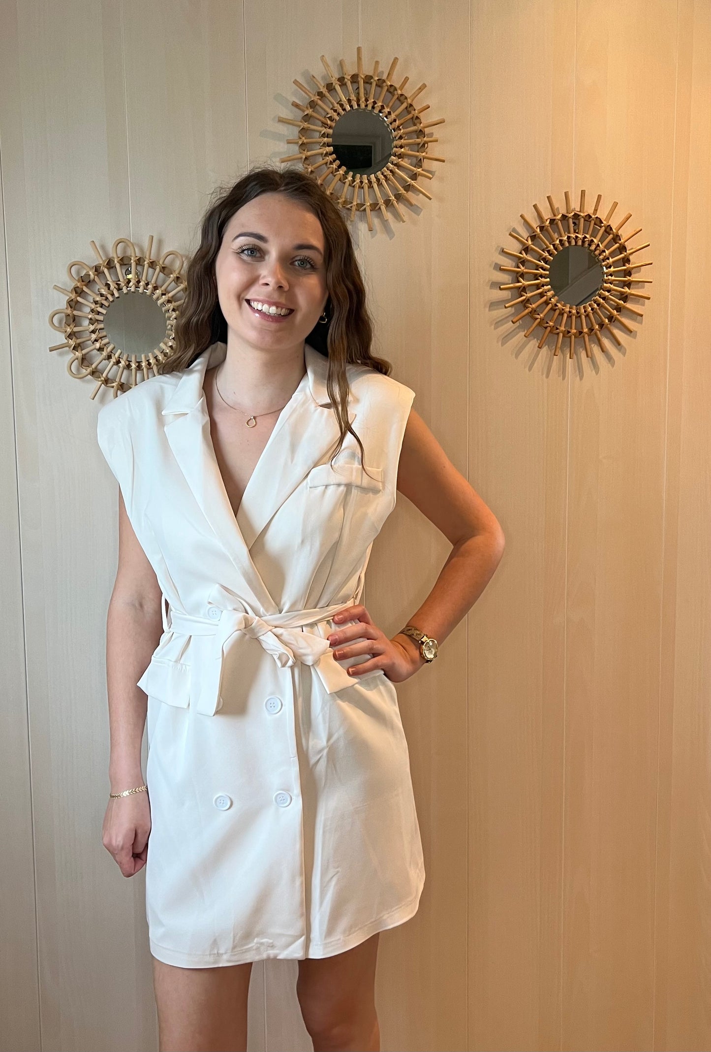 Robe blazer beige