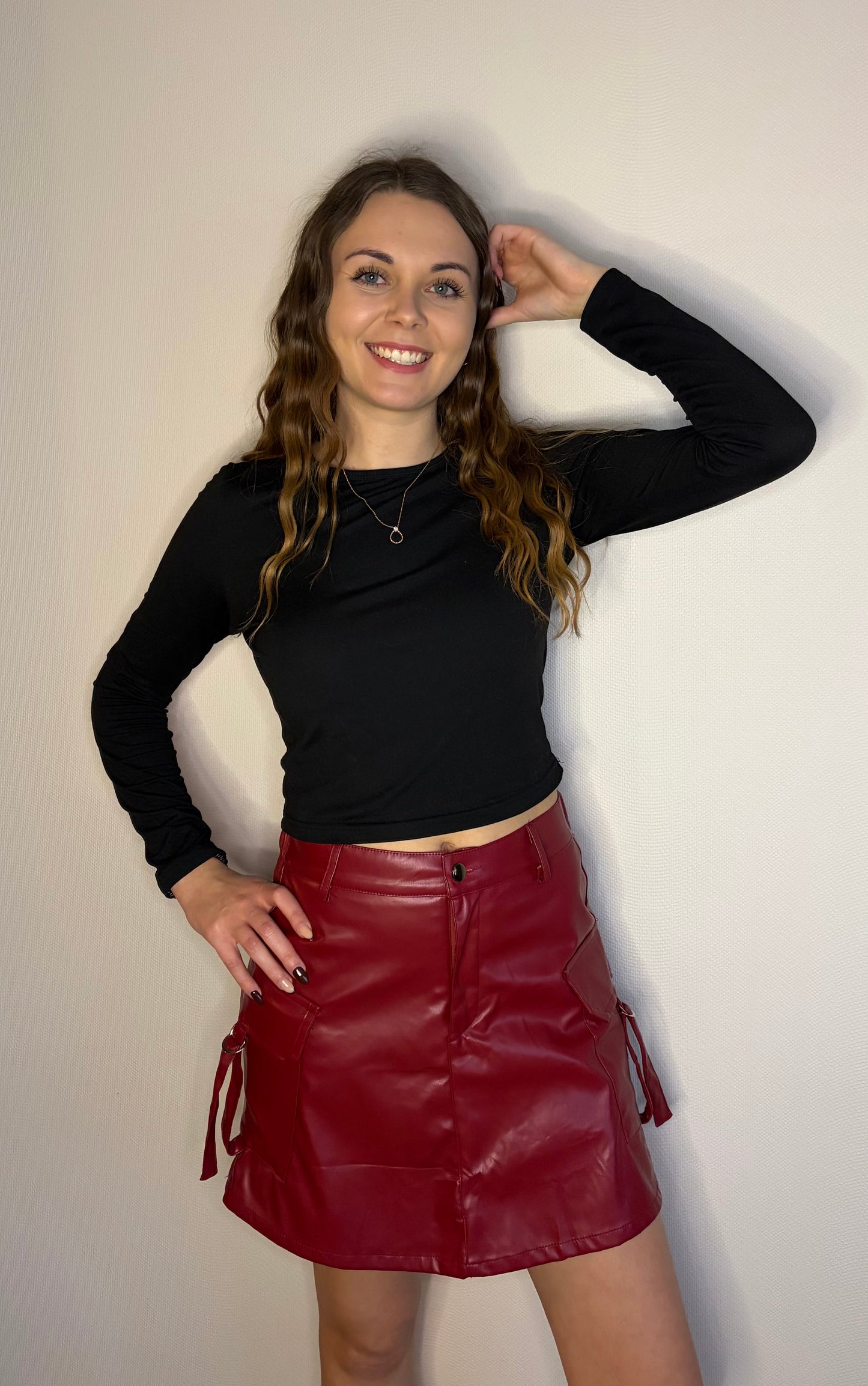 Jupe Short Cargo Bordeaux