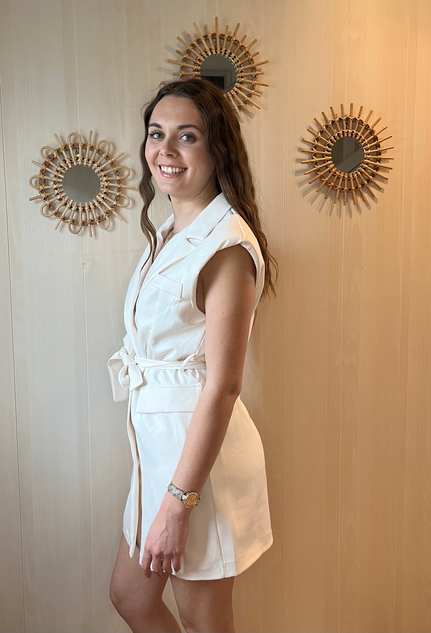 Robe blazer beige