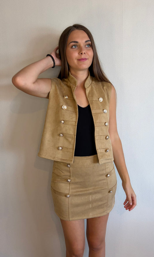 Ensemble officier camel