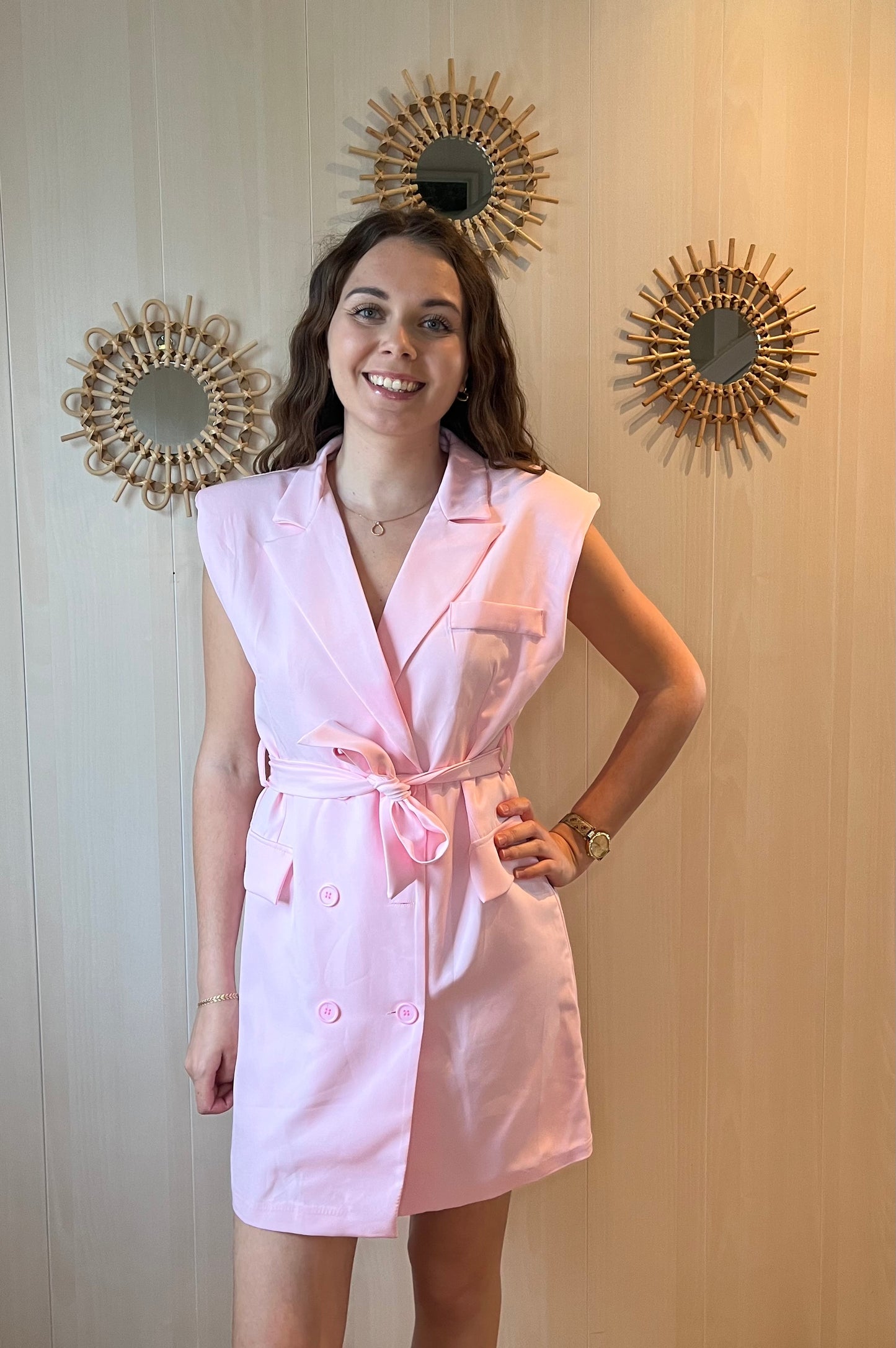Robe blazer blush
