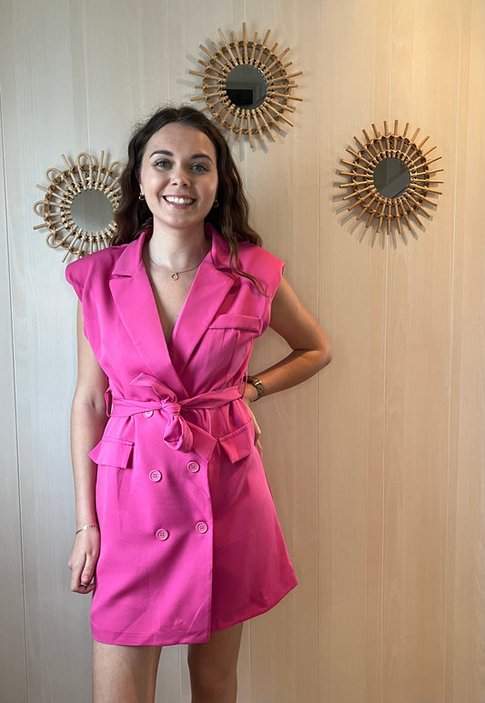 Robe blazer fuchsia