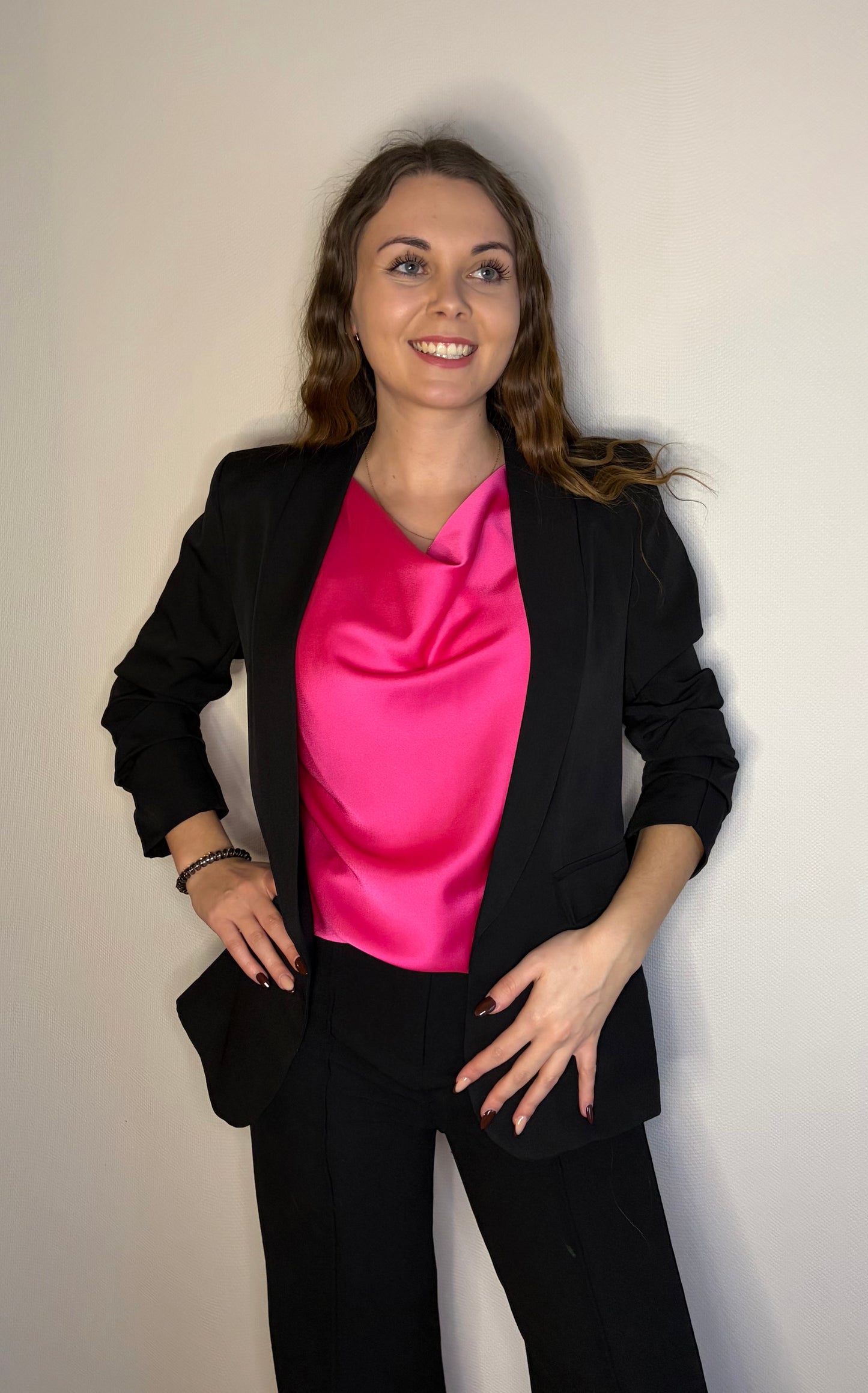 Veste blazer à manches froncées