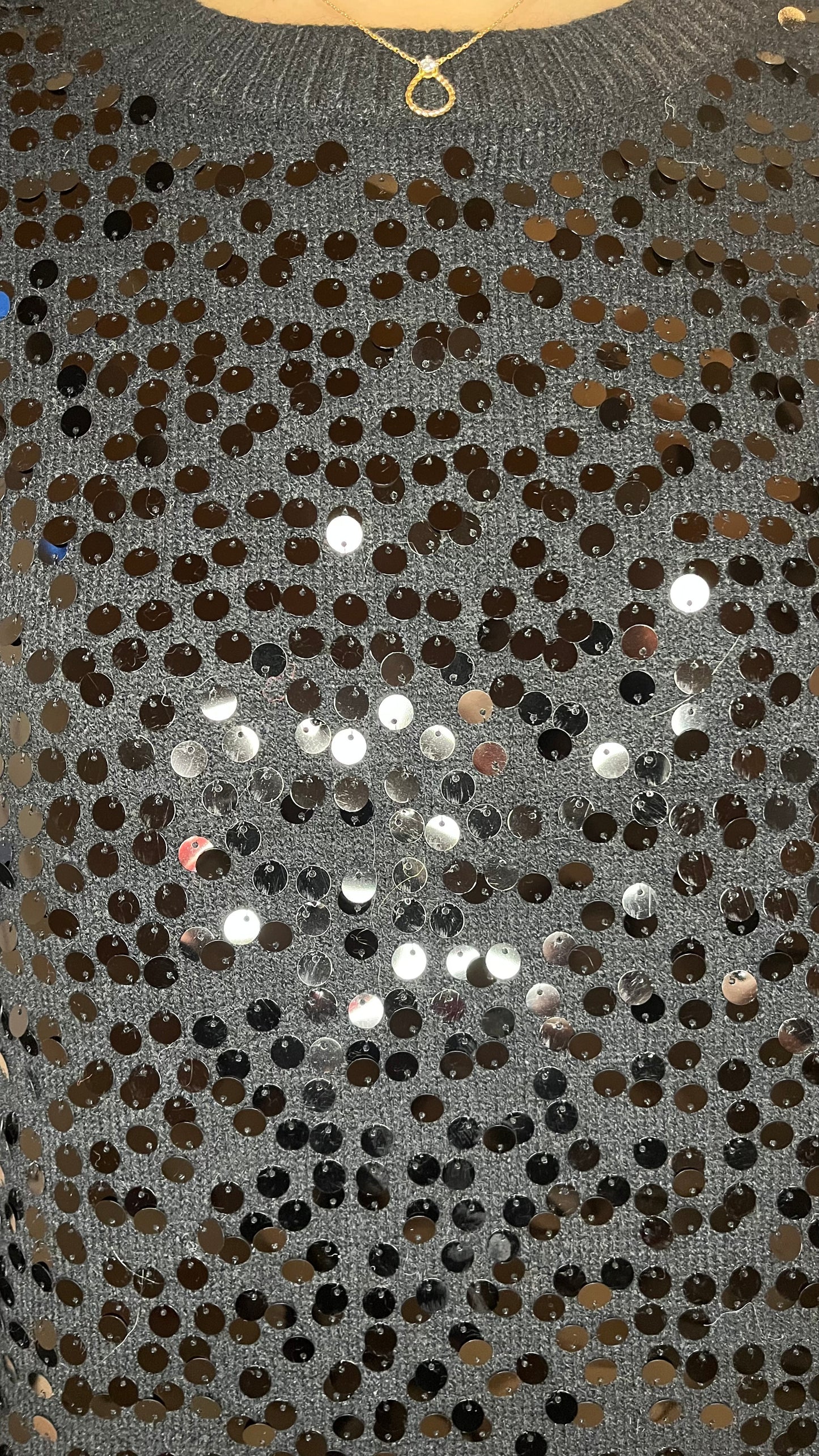 Pull à sequins noir
