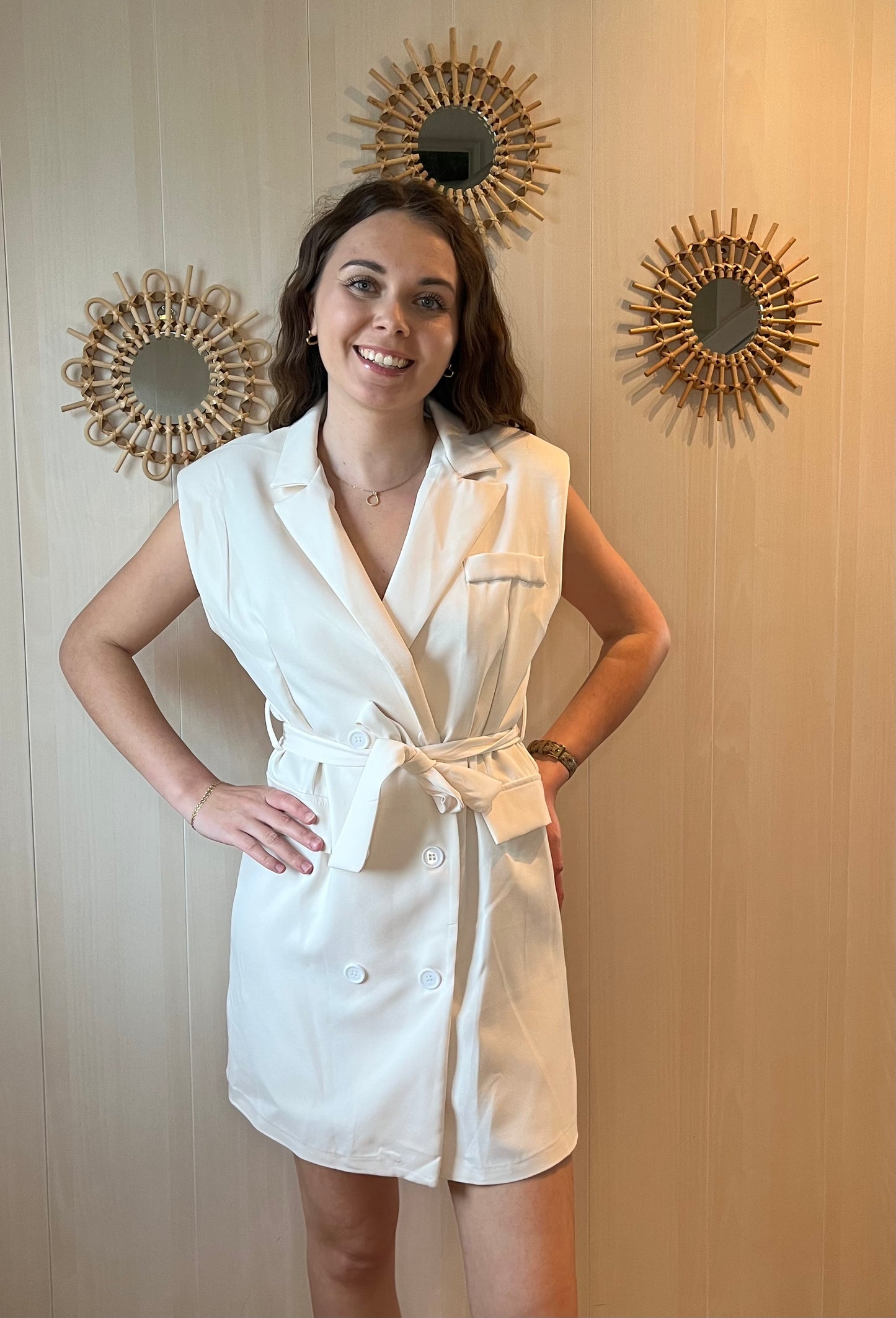 Robe blazer beige