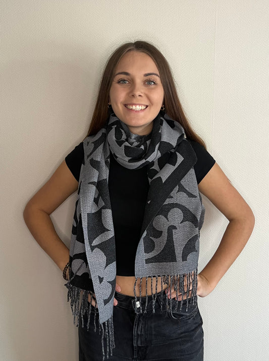 Écharpe motifs fleurs