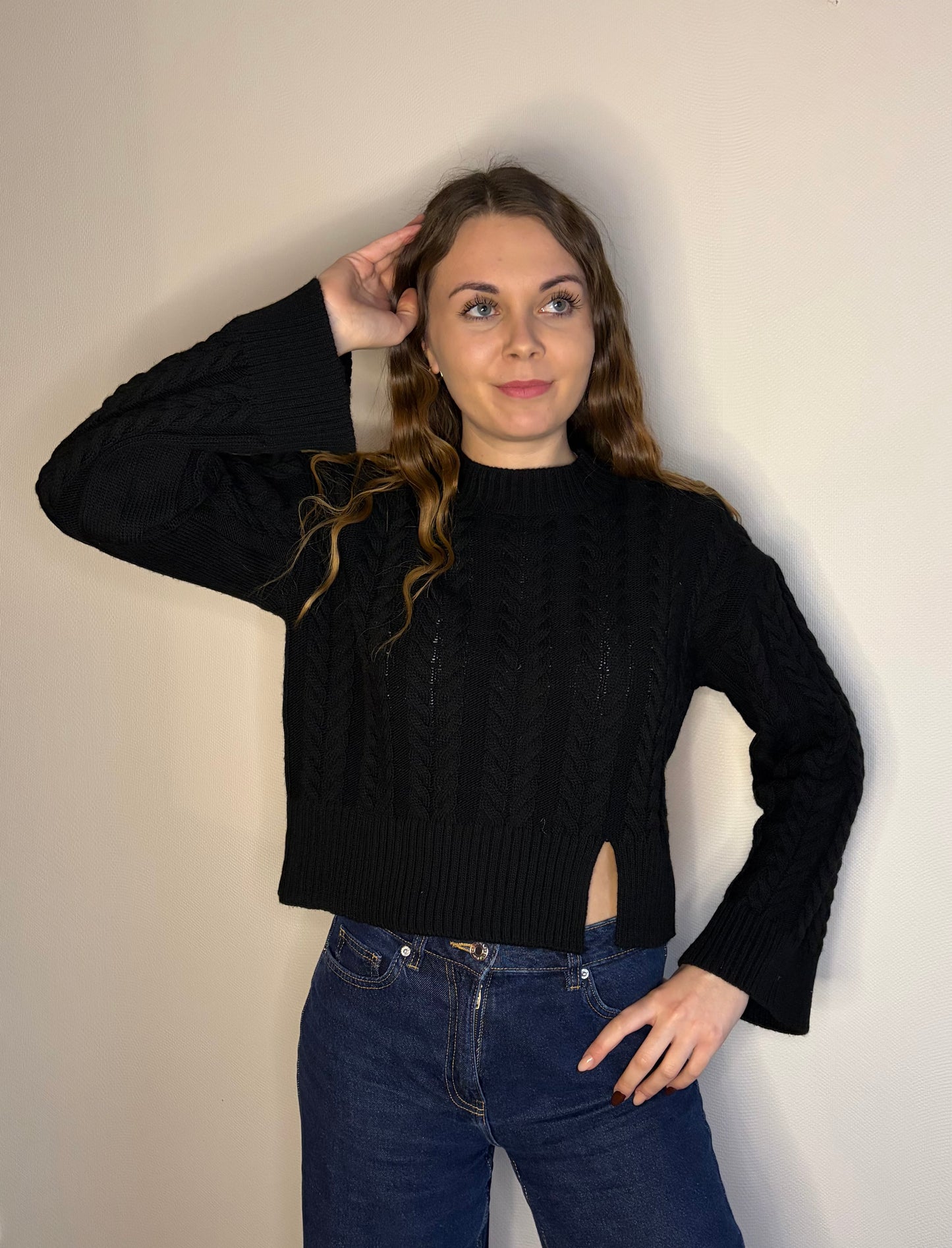 Pull maille torsadée