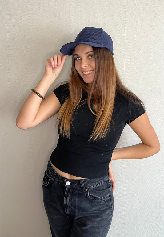 Casquette en velours côtelé