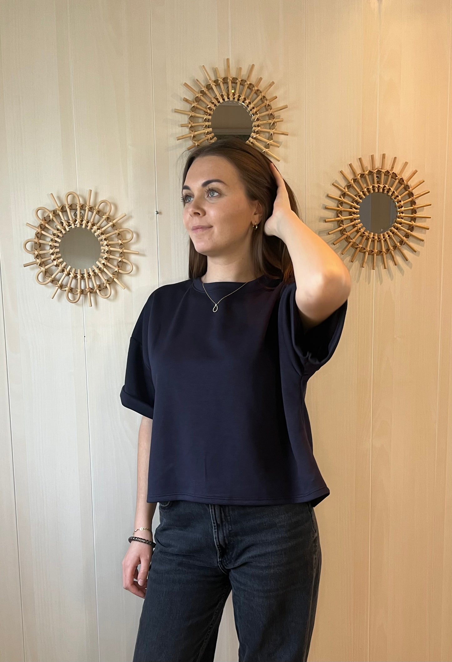 Top oversize bleu marine
