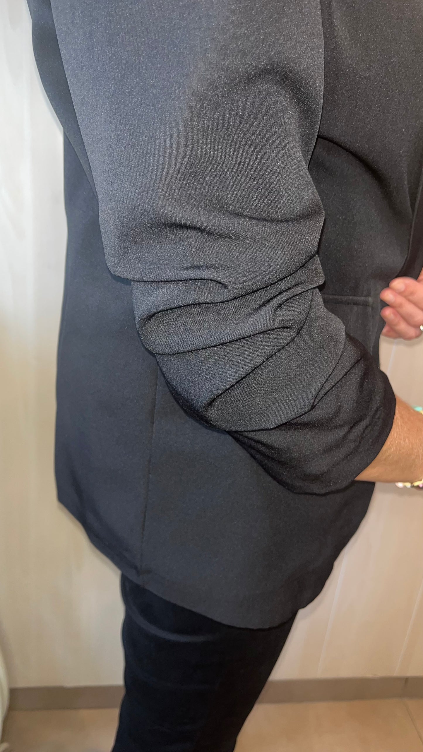 Veste blazer à manches froncées