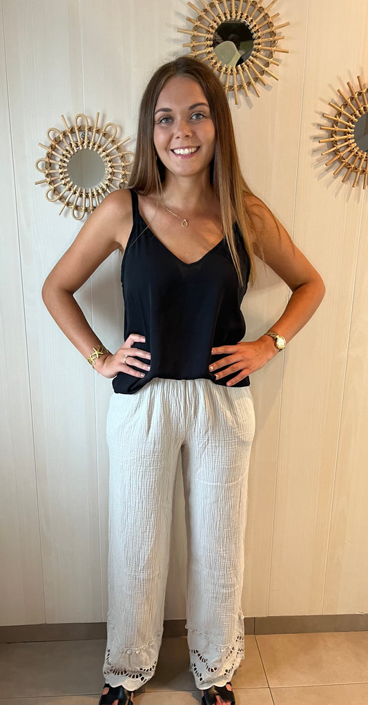 Pantalon gaze de coton