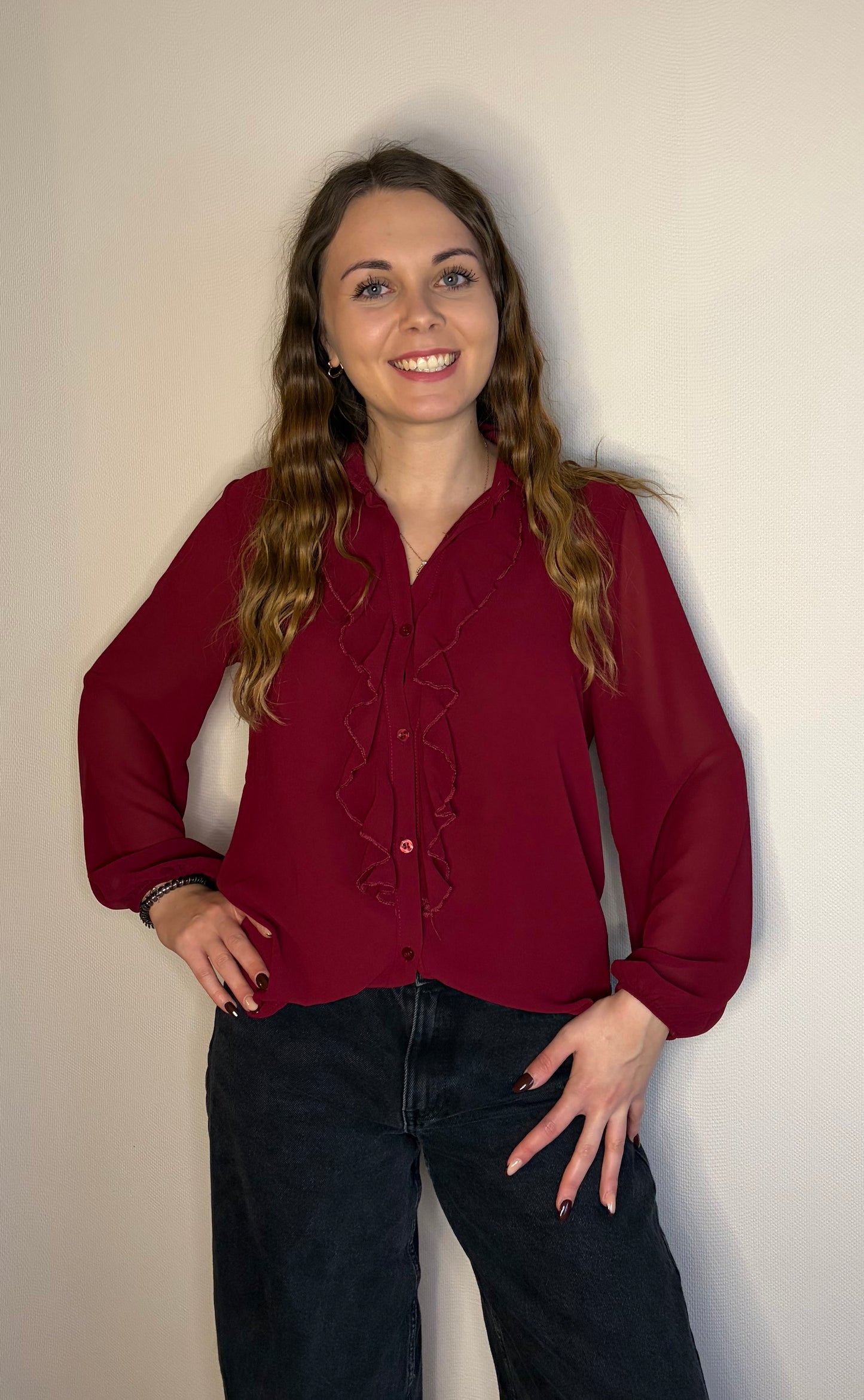 Chemise bordeaux