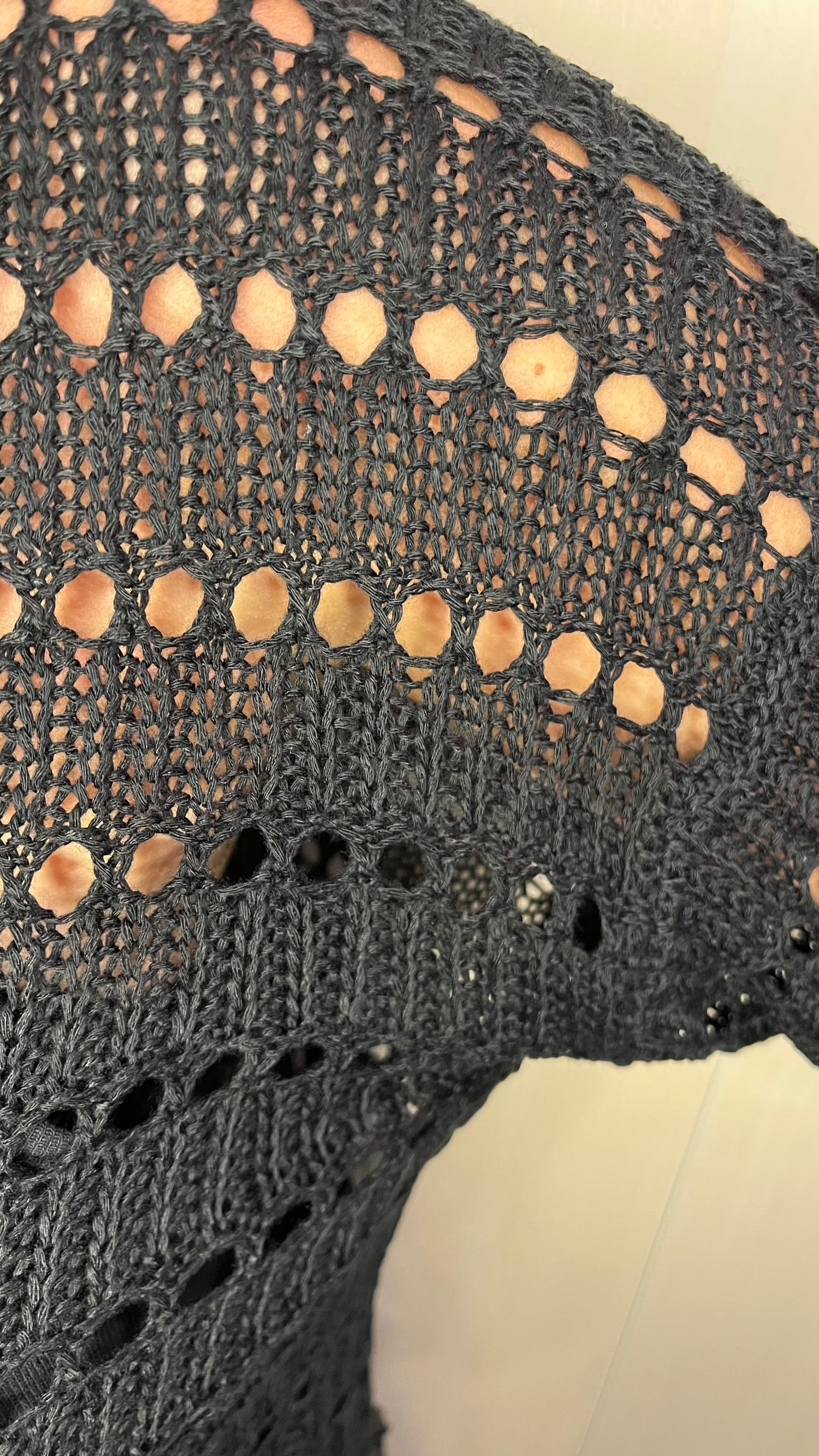Gilet noir en crochet