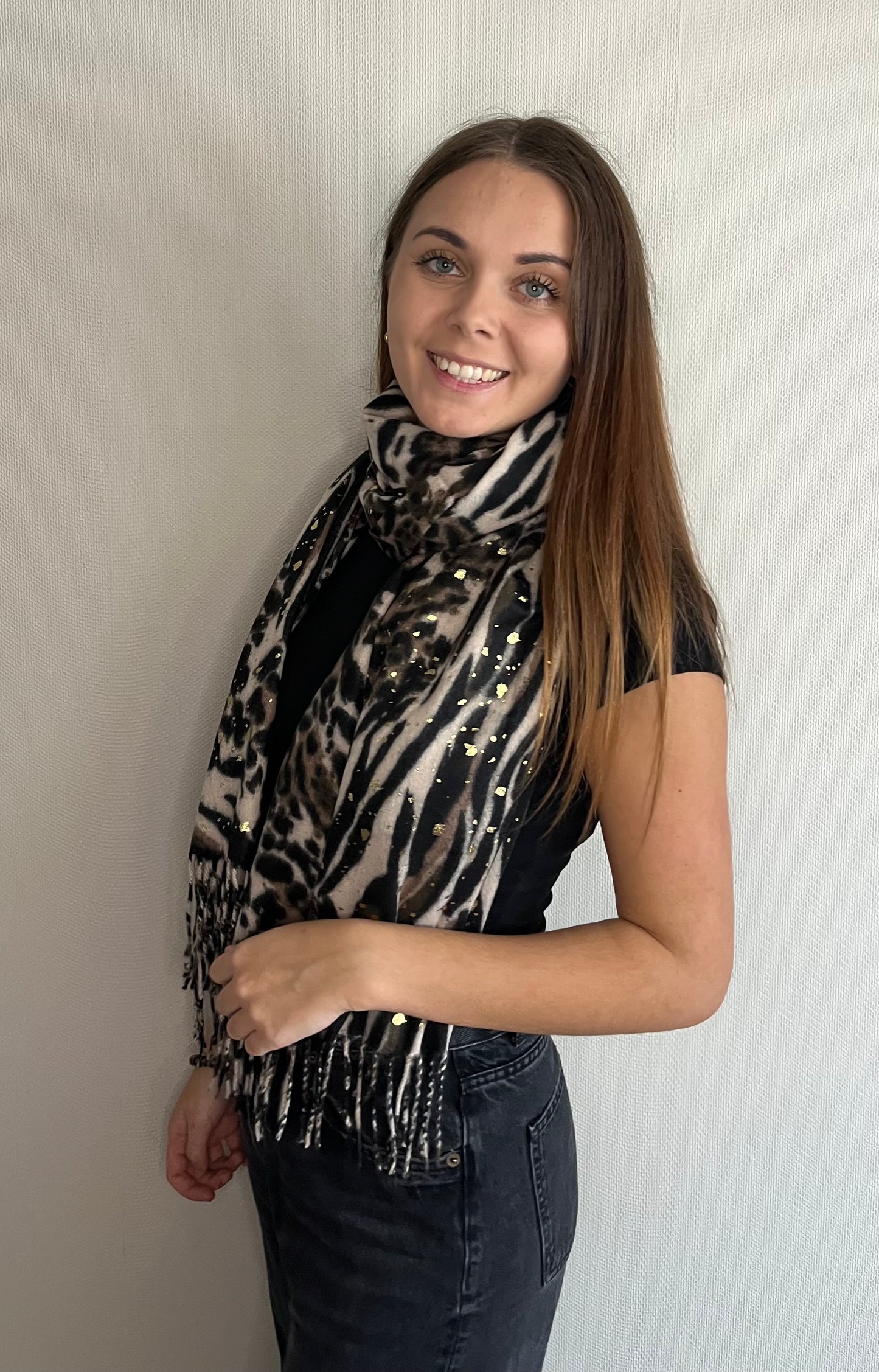 Écharpe imprimée leopard