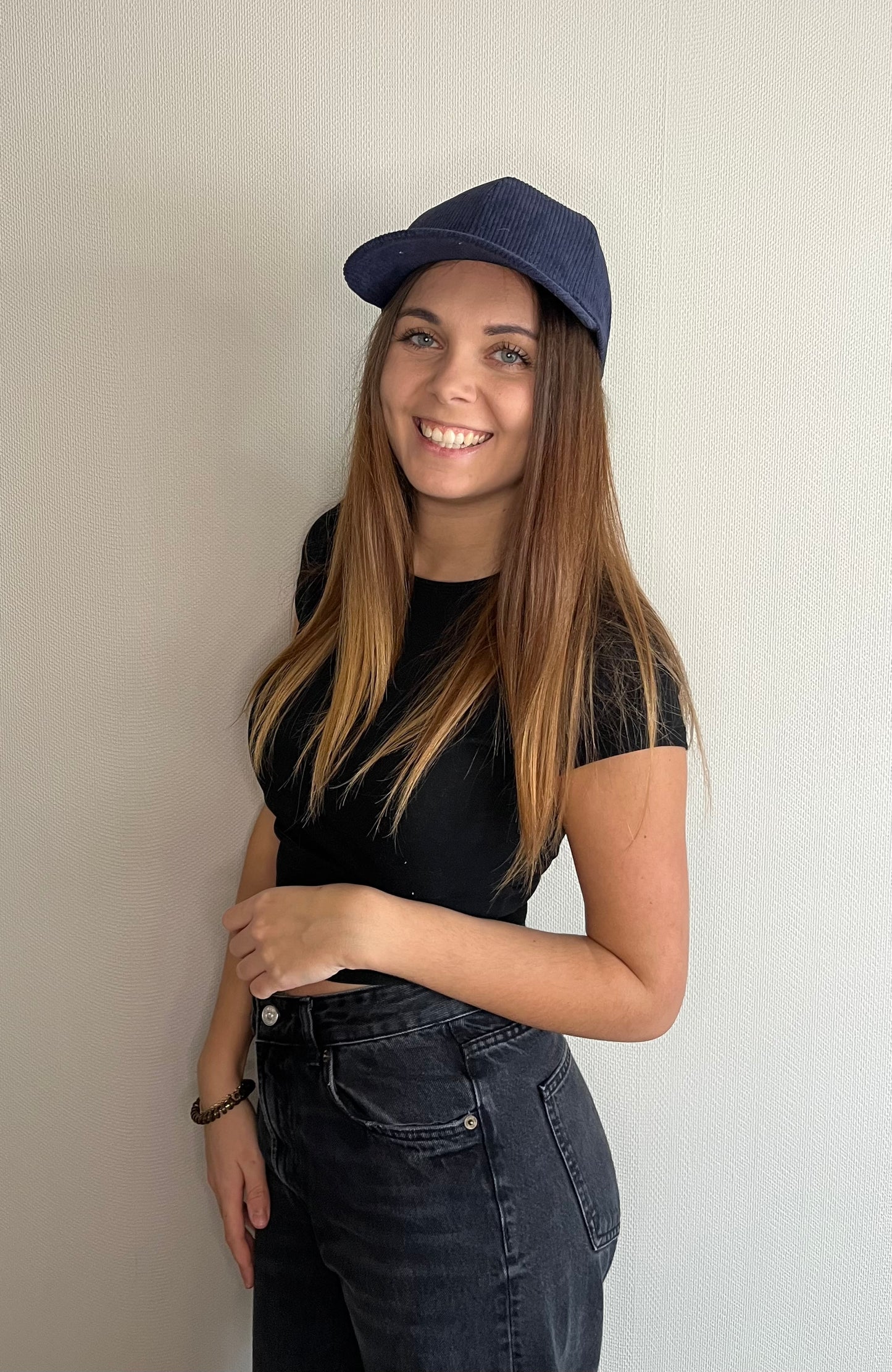 Casquette en velours côtelé