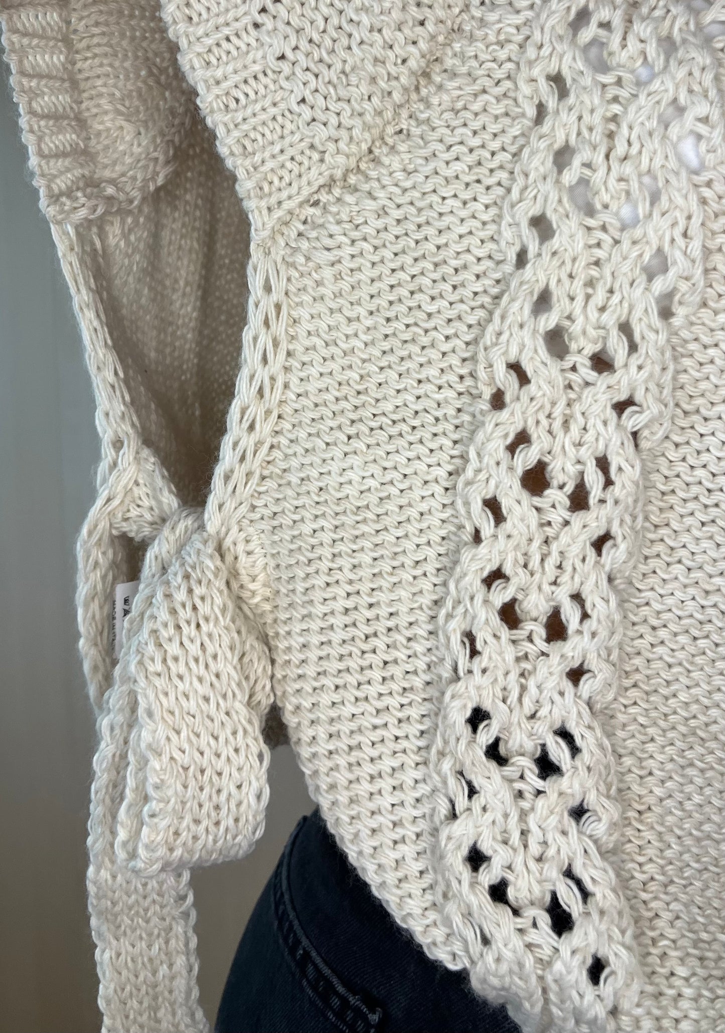 Pull maille manches courtes