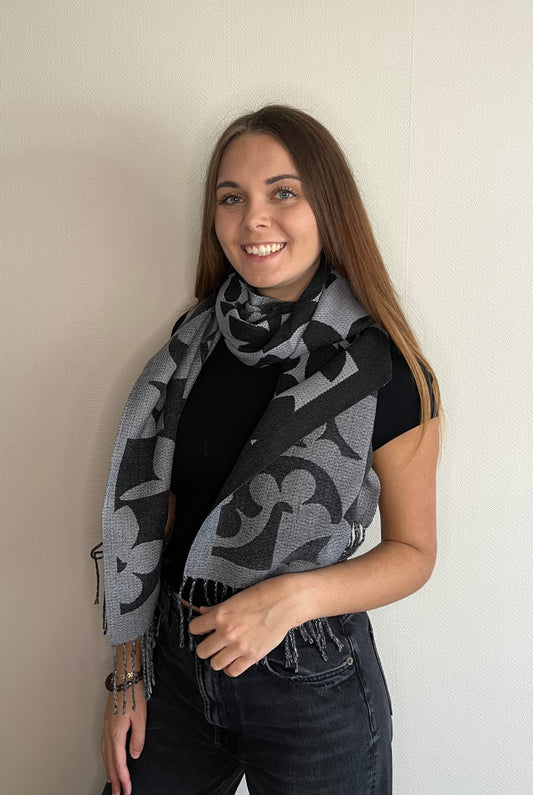 Écharpe motifs fleurs