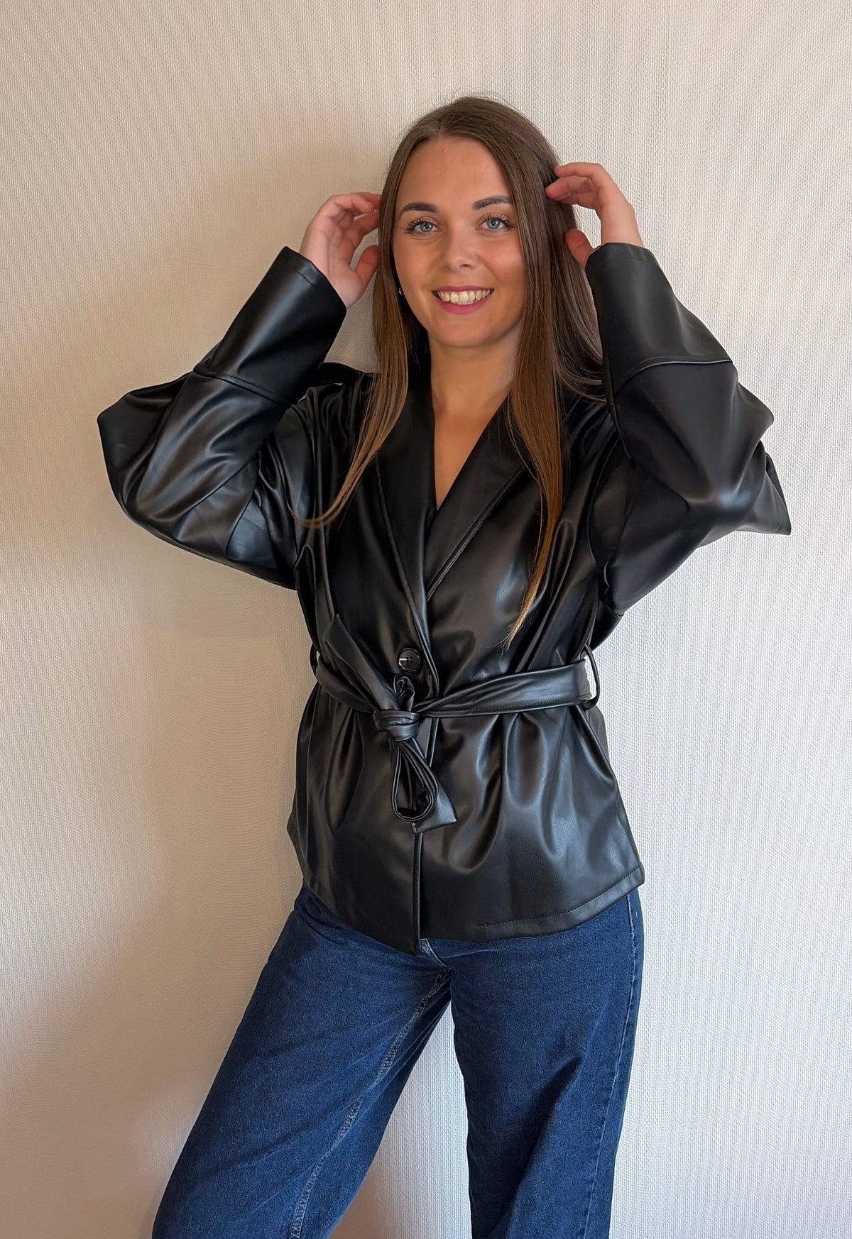Veste similicuir noir