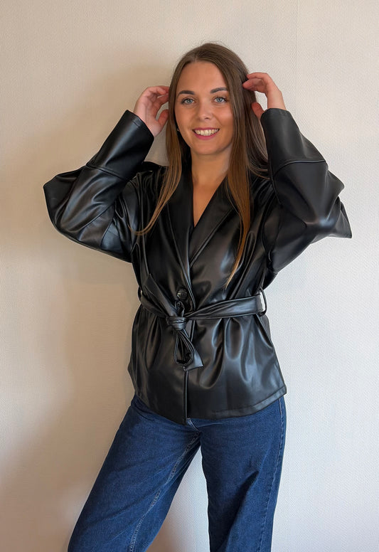 Veste similicuir noir