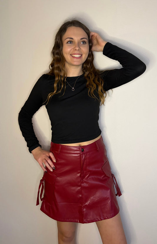 Jupe Short Cargo Bordeaux