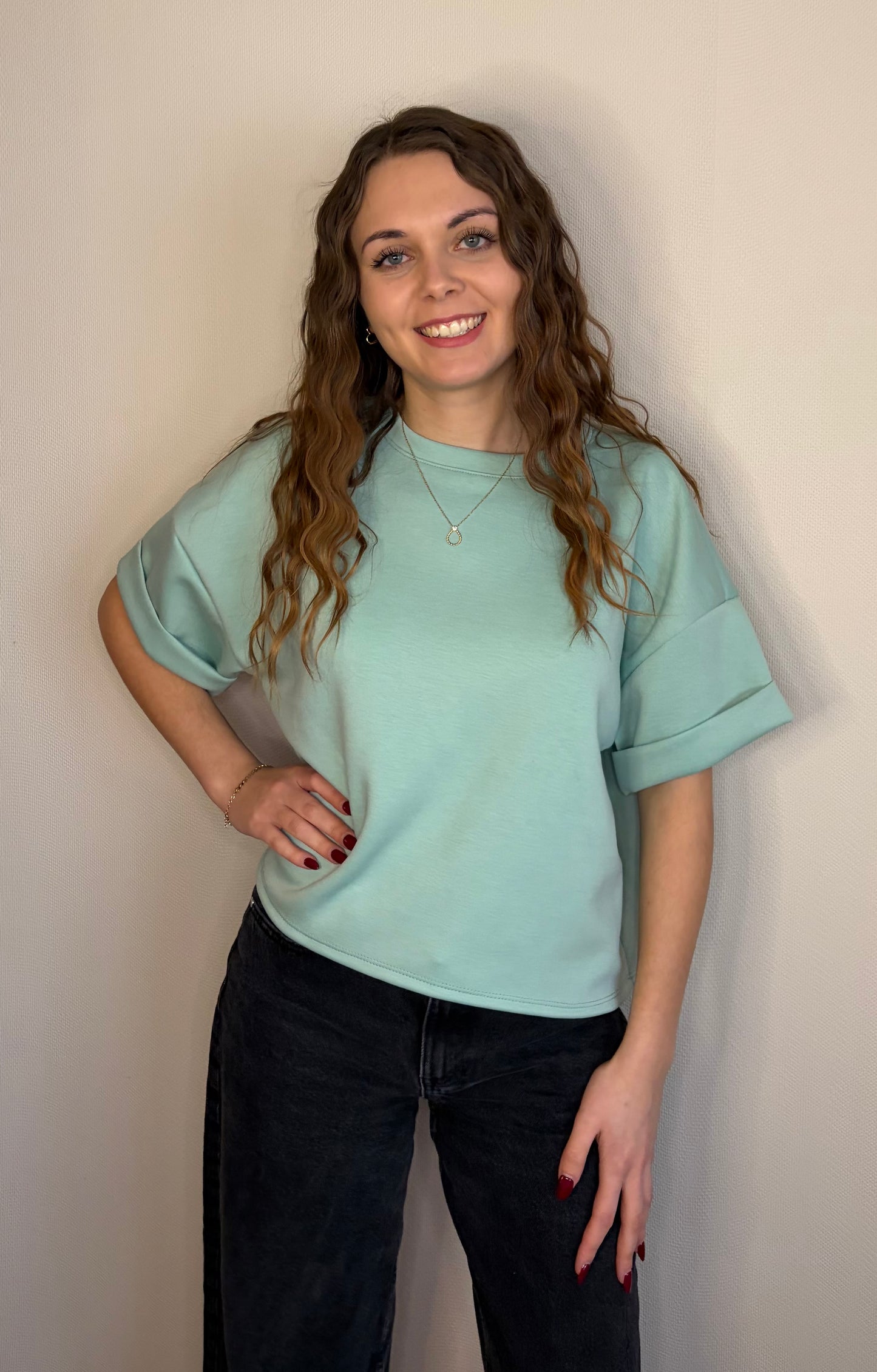 Top oversize vert d’eau