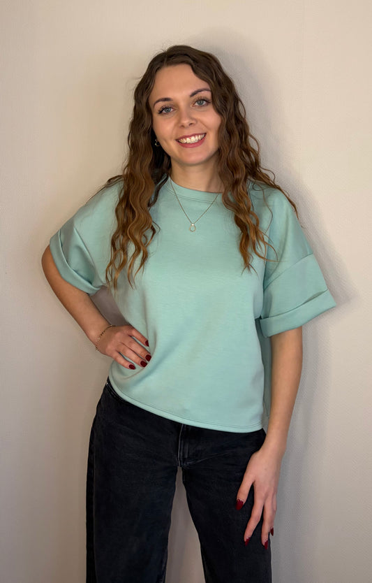 Top oversize vert d’eau