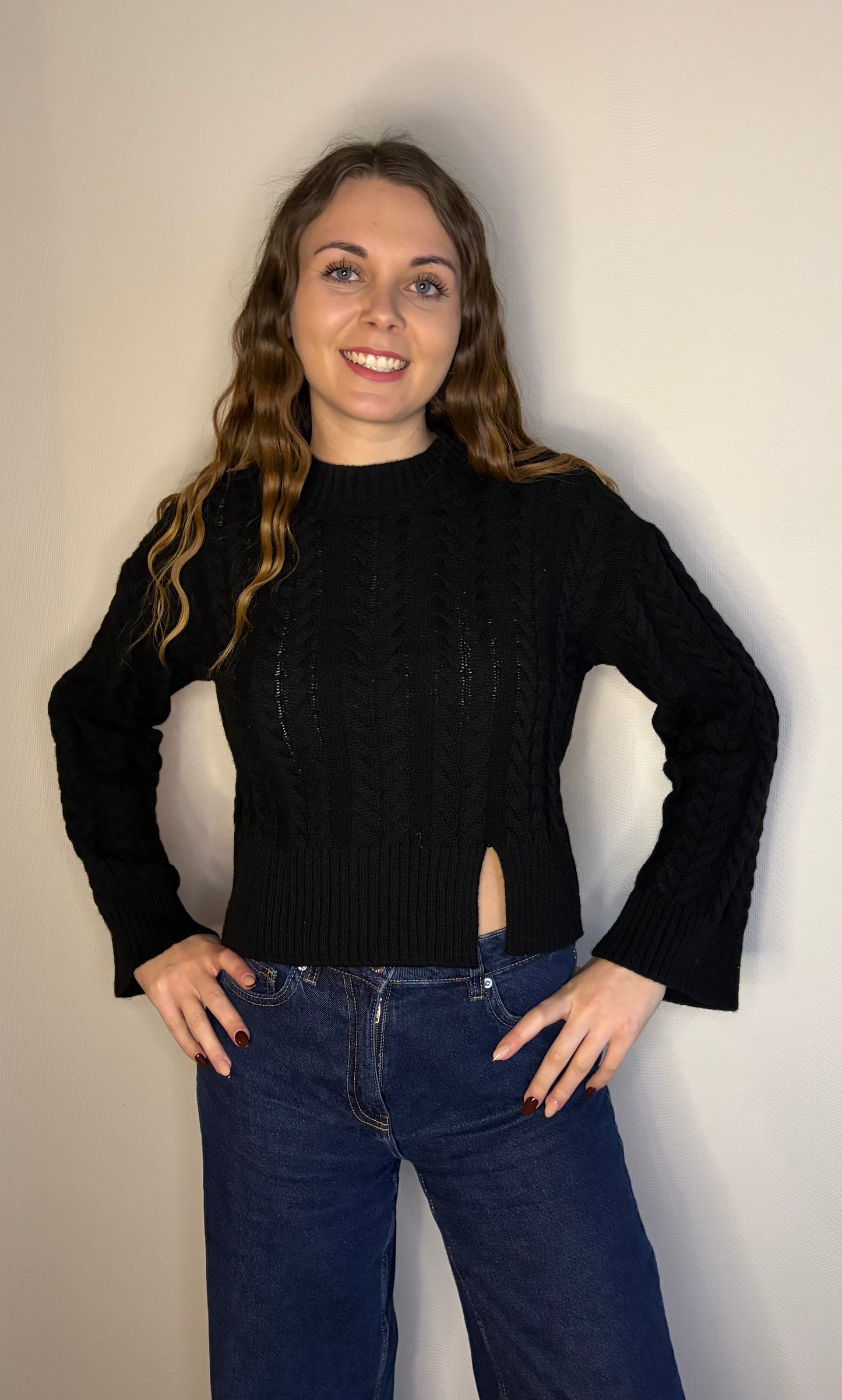 Pull maille torsadée