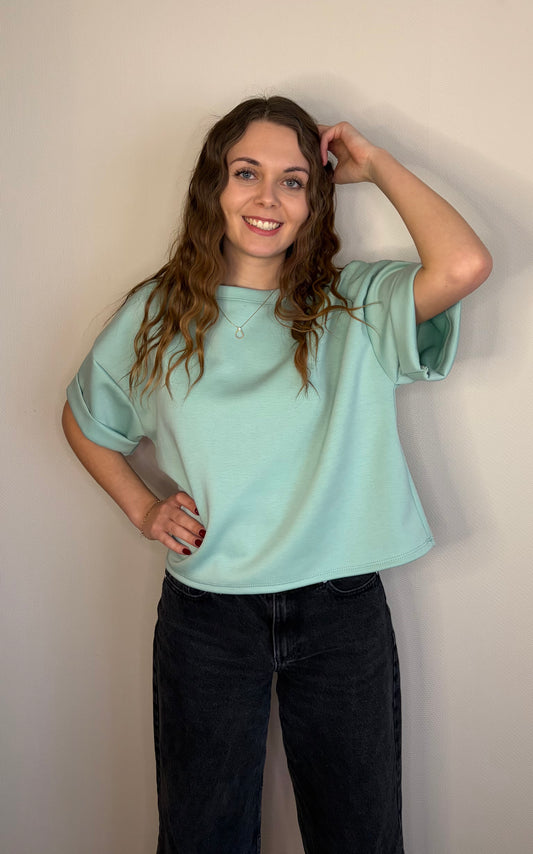 Top oversize vert d’eau