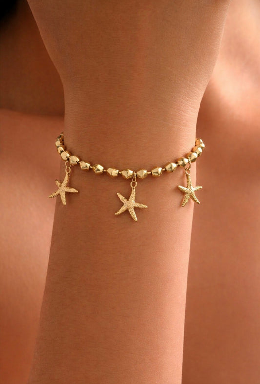 Bracelet étoile de mer doré